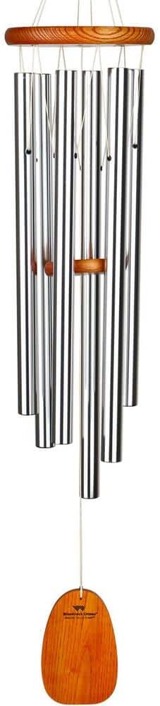 WOODSTOCK CHIMES Signature Collection, Amazing Grace Chime, Large 40 in. Silver Wind Chime