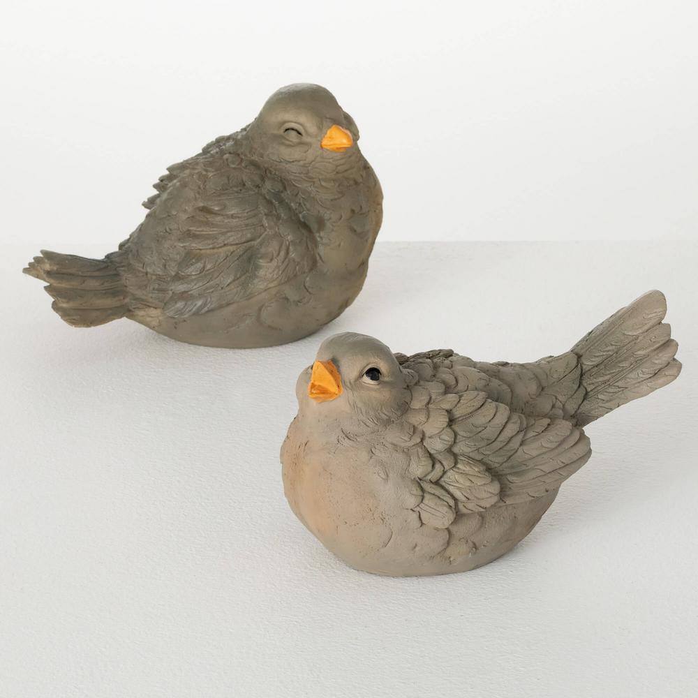 SULLIVANS 6.25 in. Blushing Bird Figurine Set of 2, Resin