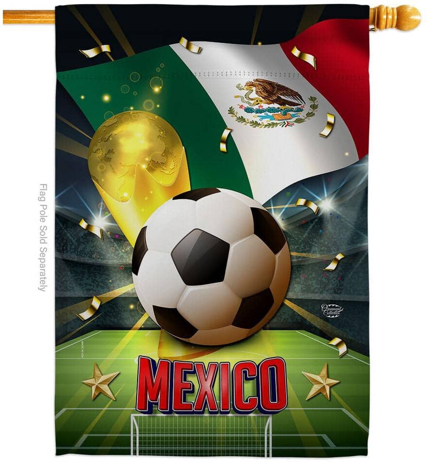 Ornament Collection 28 in. x 40 in. World Cup Mexico Soccer House Flag Double-Sided Sports Decorative Vertical Flags