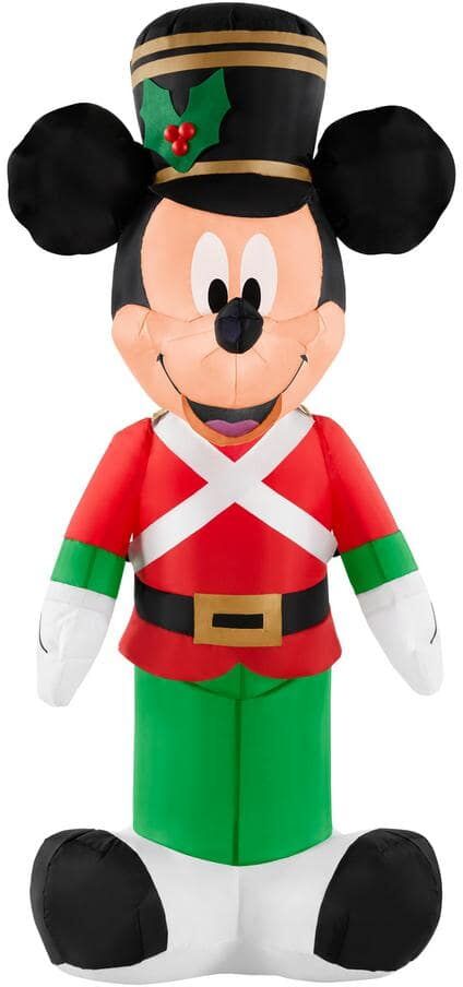 3.5 ft. Pre-Lit LED Disney Airblown Mickey as Toy Soldier Christmas Inflatable