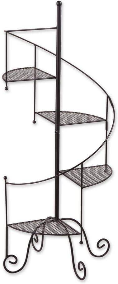 Zingz & Thingz Spiral Showcase Iron Plant Stand 17 in. x 16.5 in. x 39 in.