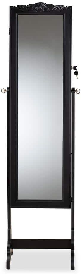 Baxton Studio Madigan Black Jewelry Armoire (60.8 in. H x 15.7 in. W x 14.1 in. D)