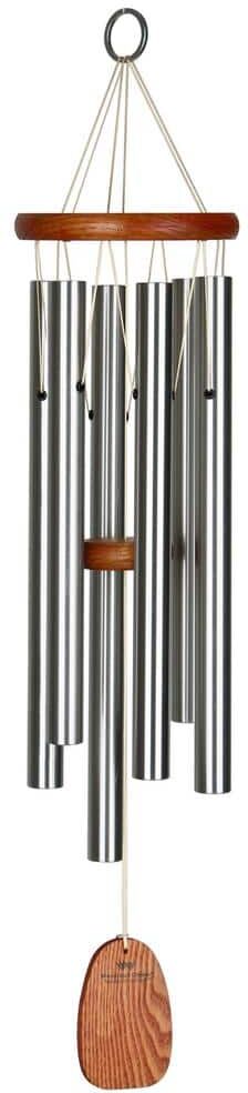 WOODSTOCK CHIMES Signature Collection, Amazing Grace Chime, Medium 24 in. Silver Wind Chime