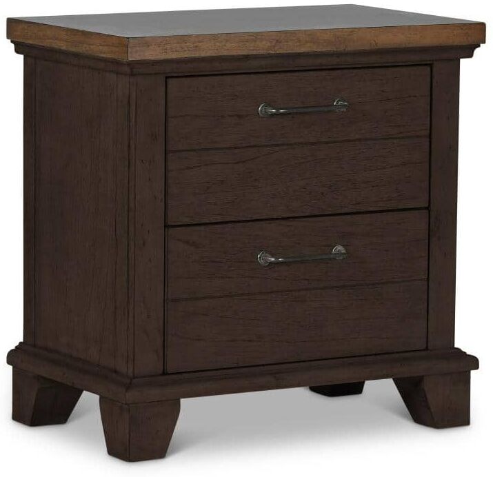 Steve Silver Bear Creek Rustic Chocolate Nightstand (28 in. Depth x 17 in. Width x 26 in. Height)