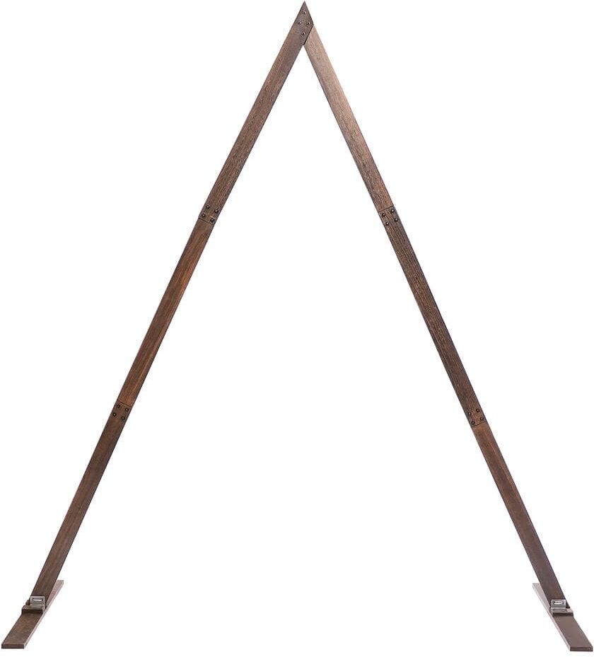 YIYIBYUS 98.5 in. x 82.7 in. Wooden Wedding Arch Triangle Backdrop Stand Frame Arbor