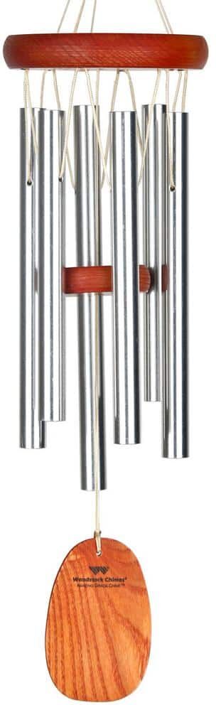 WOODSTOCK CHIMES Signature Collection, Amazing Grace Chime, Small 16 in. Silver Wind Chime