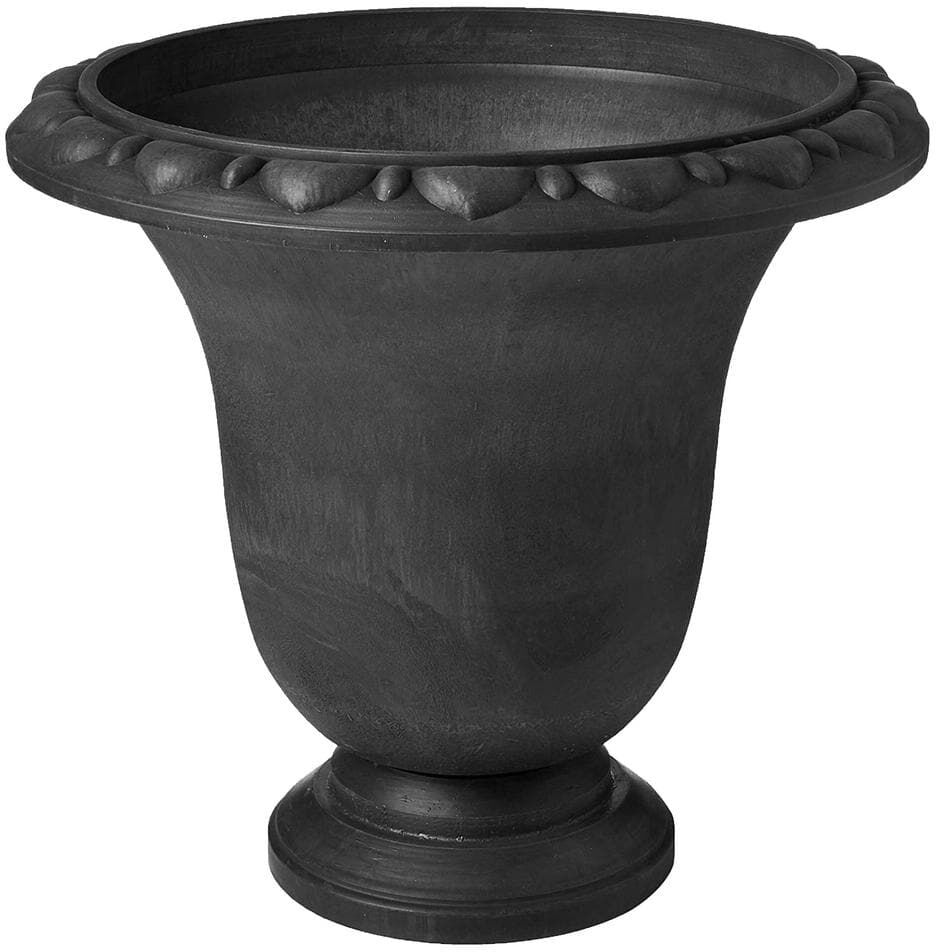 Arcadia Garden Products Pennington 20 in. x 18 in. Black PSW Urn