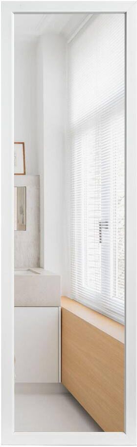 PexFix 55 in. x 16 in. Modern Rectangle Wide Framed White Shatter-Proof Leaning Mirror Full Length Wall Mirror for Home