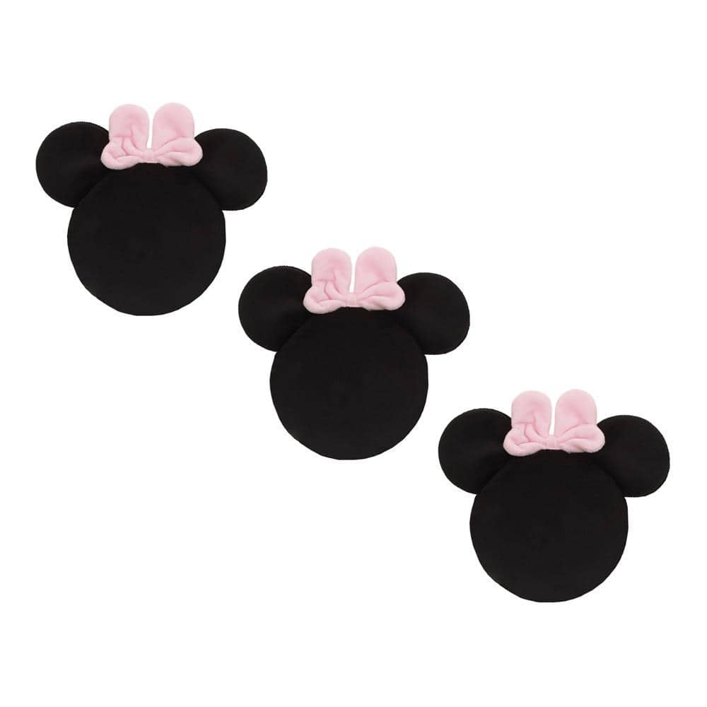 Disney Plush Minnie Mouse Black Wall Decor