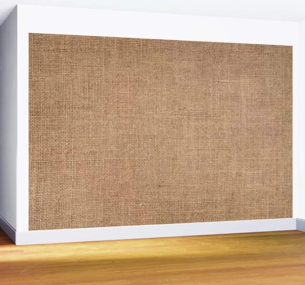 Wellco 5.3 ft. x 100 ft.7.7 oz. Multi-Purpose Natural Burlap Fabric Accessory for DIY Home Decor Like Curtain, Wall Decoration