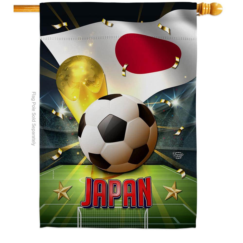 Ornament Collection 28 in. x 40 in. World Cup Japan Soccer House Flag Double-Sided Sports Decorative Vertical Flags