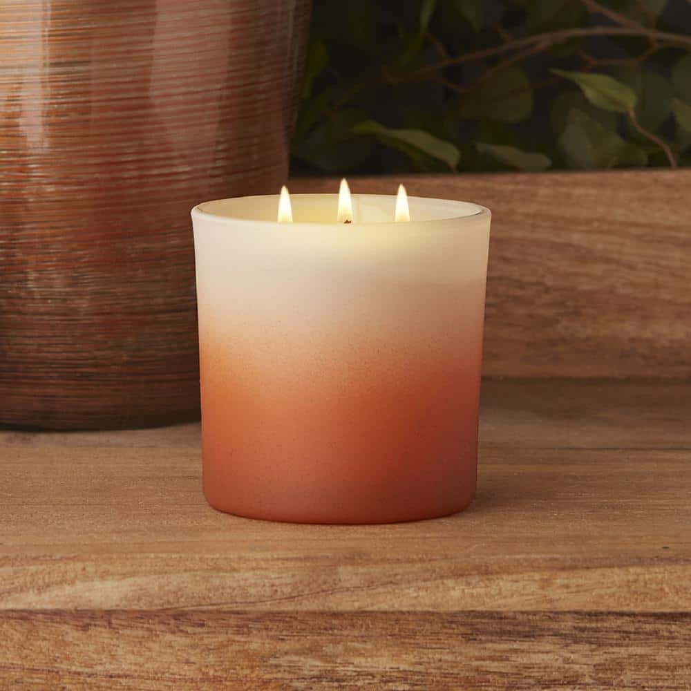 Root Candles 3-Wick Beige Leaves and Cashmere Scented Jar Candle