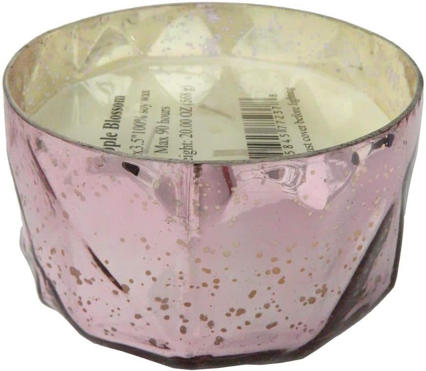 A & B Home 5.5 in. Dia Rose Gold Apple Blossom Soy Wax Candle