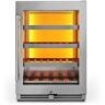 Thor 24 in. Single Zone 25 Wine Bottles Wine Cooler in Stainless Steel with Amber LED Interior Backlight