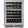 Silhouette Professional Dual Zone 51 Bottle Built-in Wine Cooler in Stainless Steel