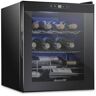 Schmecke 12-Bottle Wine Cooler, Compact Cellar Cooling Unit in Black, Freestanding Wine Fridge with Lock