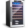 Costway Cellar Cooling Unit in Black with Tempered Glass Door 20 Inch Cooler Refrigerator for 33 Bottles