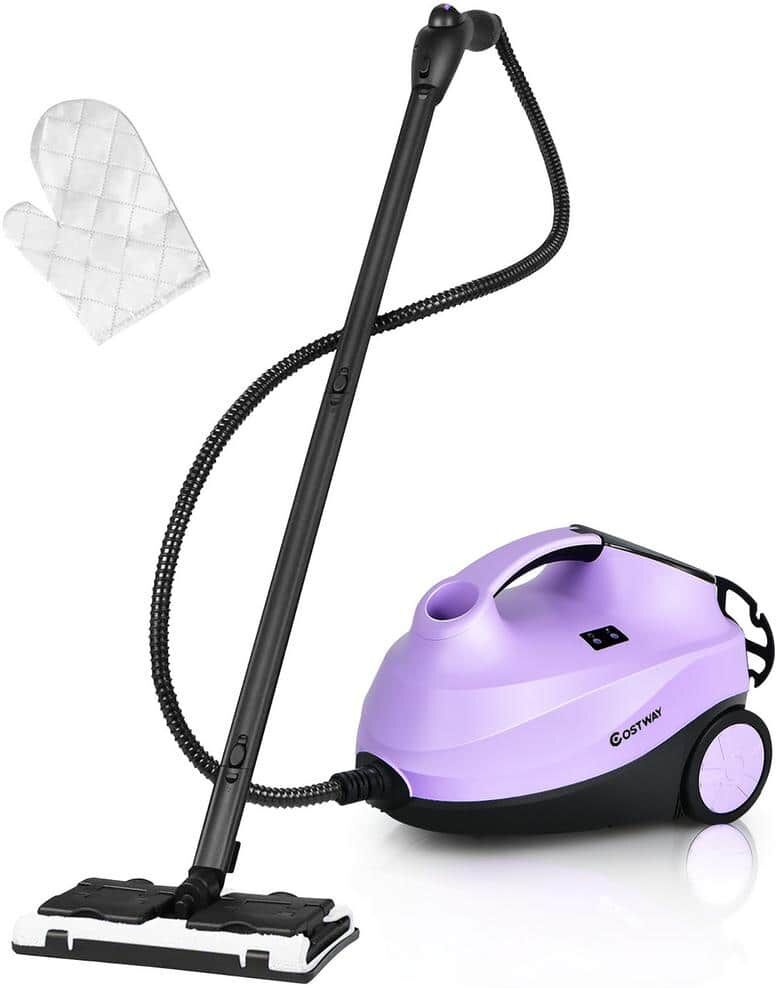 Costway 2000-Watt Heavy Duty Steam Cleaner Mop Multi-Purpose with 19 Accessories Purple