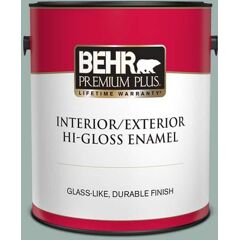 BEHR PREMIUM PLUS 1 gal. #N430-3 Garden Vista Hi-Gloss Enamel Interior/Exterior Paint