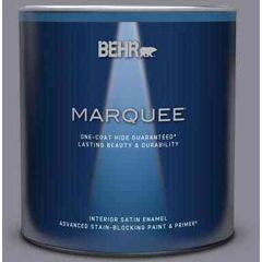 BEHR MARQUEE 1 qt. #N550-5 Box Office One-Coat Hide Satin Enamel Interior Paint & Primer