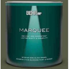 BEHR MARQUEE 1 qt. #MQ6-54 River Forest One-Coat Hide Semi-Gloss Enamel Interior Paint & Primer