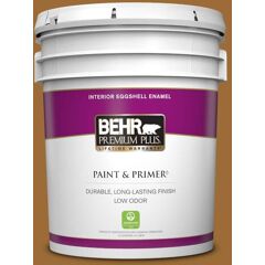 BEHR PREMIUM PLUS 5 gal. #PPU6-01 Curry Powder Eggshell Enamel Low Odor Interior Paint & Primer