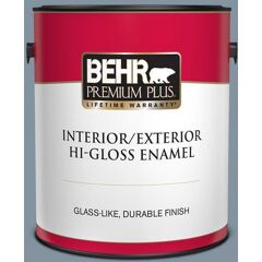 BEHR PREMIUM PLUS 1 gal. #PPU14-06 Coastal Vista Hi-Gloss Enamel Interior/Exterior Paint