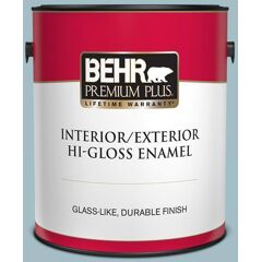 BEHR PREMIUM PLUS 1 gal. #PPU13-11 Clear Vista Hi-Gloss Enamel Interior/Exterior Paint