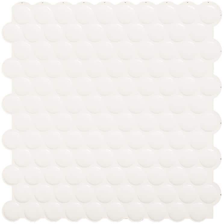 smart tiles Penny Romy 8.97 in. x 8.95 in. Vinyl White Peel and Stick Decorative Kitchen and Bathroom Wall Tile Backsplash (4-Pack)