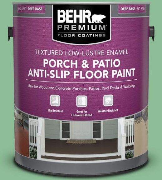 BEHR PREMIUM 1 gal. #M410-4 Garden Swing Textured Low-Lustre Enamel Interior/Exterior Porch and Patio Anti-Slip Floor Paint