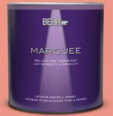 BEHR MARQUEE 1 qt. #P180-4 Guava Jelly Eggshell Enamel Interior Paint & Primer