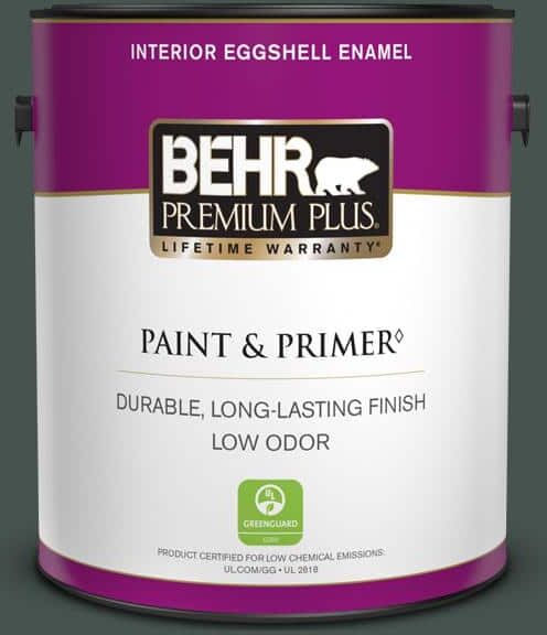 BEHR PREMIUM PLUS 1 gal. Home Decorators Collection #HDC-WR16-05 Evergreen Field Eggshell Enamel Low Odor Interior Paint & Primer