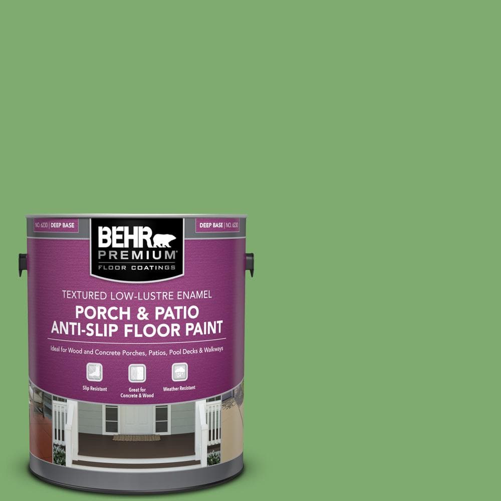 BEHR PREMIUM 1 gal. #M390-5 Sage Garden Textured Low-Lustre Enamel Interior/Exterior Porch and Patio Anti-Slip Floor Paint