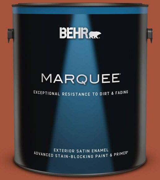 BEHR MARQUEE 1 gal. #S-H-210 New Penny Satin Enamel Exterior Paint & Primer