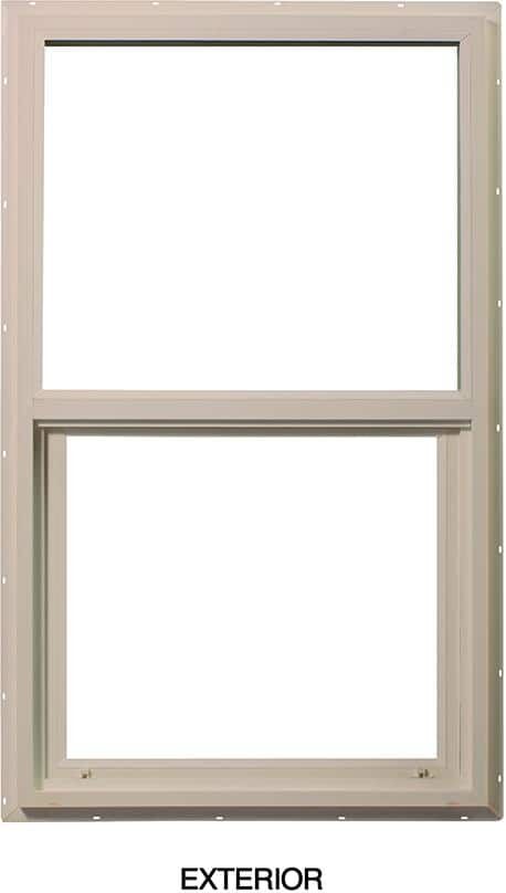 Ply Gem 35.5 in. x 35.5 in. Select Series Single Hung Vinyl Sand Window with HPSC Glass and Screen Included