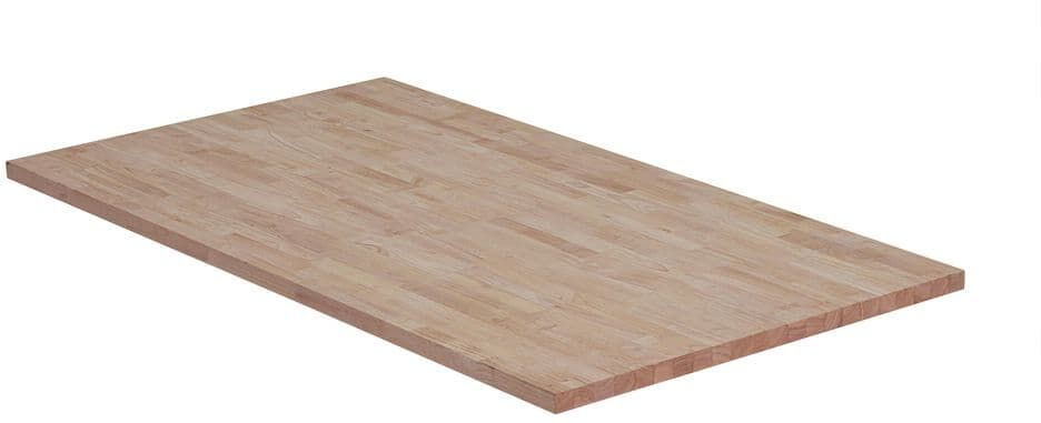 Hampton Bay 6 ft. L x 39 in. D Unfinished Hevea Butcher Block Island Countertop in With Standard Edge