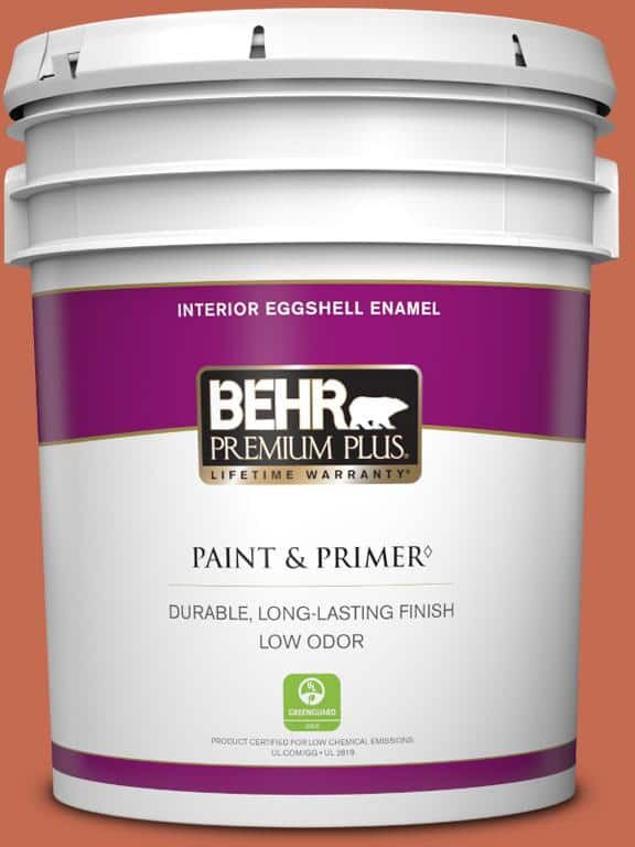 BEHR PREMIUM PLUS 5 gal. #T16-14 Raw Copper Eggshell Enamel Low Odor Interior Paint & Primer