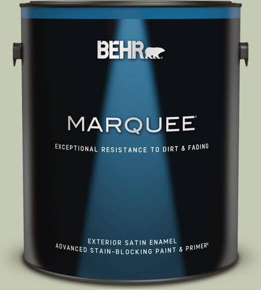 BEHR MARQUEE 1 gal. #420E-3 Spring Hill Satin Enamel Exterior Paint & Primer