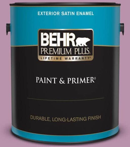 BEHR PREMIUM PLUS 1 gal. #680D-5 Bed of Roses Satin Enamel Exterior Paint & Primer