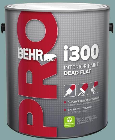 BEHR PRO 1 gal. #PPU13-08 Venus Teal Dead Flat Interior Paint