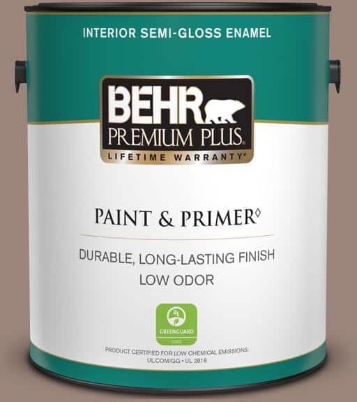 BEHR PREMIUM PLUS 1 gal. #PMD-52 Flower Wood Semi-Gloss Enamel Low Odor Interior Paint & Primer