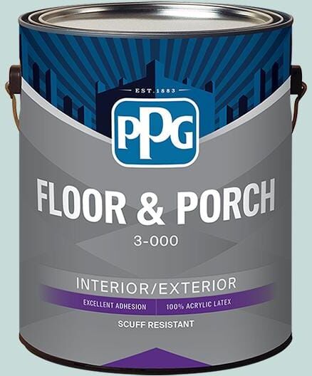 1 gal. PPG1146-3 Julep Green Satin Interior/Exterior Floor and Porch Paint