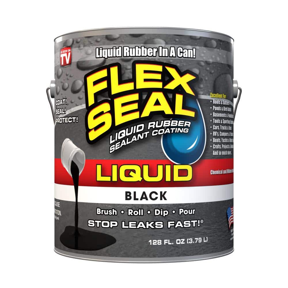 FLEX SEAL FAMILY OF PRODUCTS Flex Seal Liquid 1 Gal. Black Liquid Rubber Sealant Coating Spray Paint