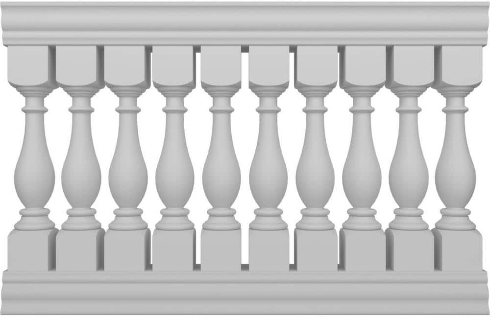 Ekena Millwork Fiberthane Legacy Balustrade 60 in. L x 42 in. H Fiberglass Railing Kit