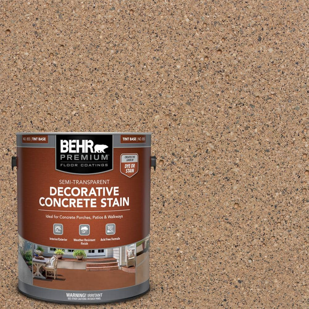 BEHR PREMIUM 1 gal. #DCS-800 Old Adobe Semi-Transparent Flat Interior/Exterior Decorative Concrete Stain