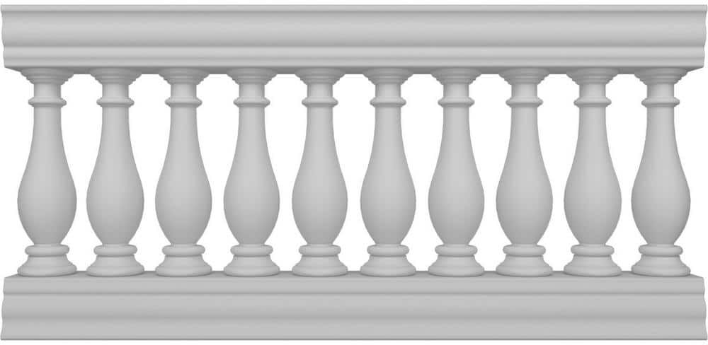 Ekena Millwork Fiberthane Legacy Balustrade 60 in. L x 32 in. H Fiberglass Railing Kit