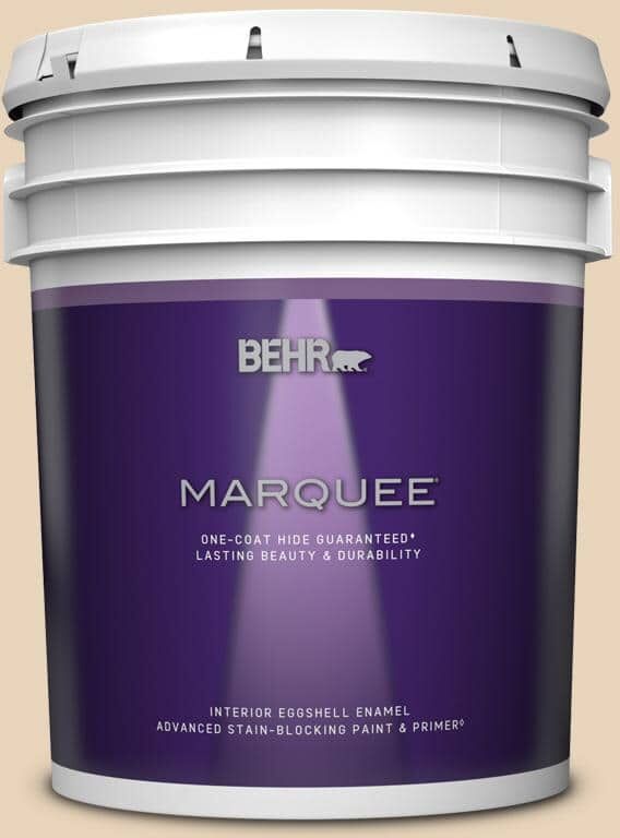 BEHR MARQUEE 5 gal. #S260-1A Cake Crumbs Eggshell Enamel Interior Paint & Primer