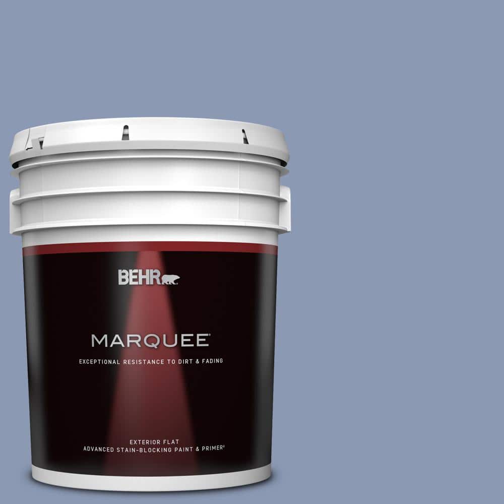 BEHR MARQUEE 5 gal. #600F-5 Blueberry Buckle Flat Exterior Paint & Primer