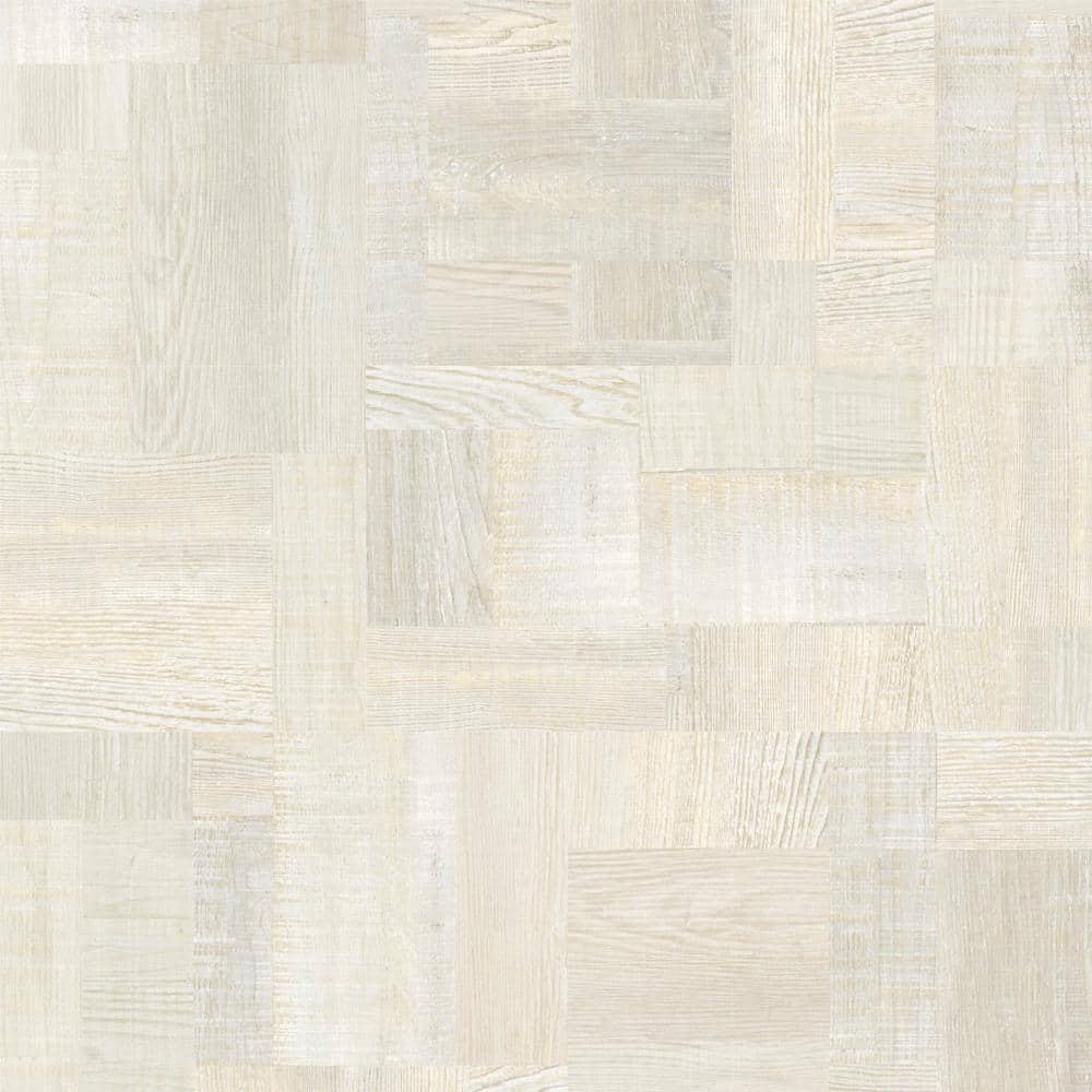 TrafficMaster Beige 4 MIL x 12 in. W x 12 in. L Peel and Stick Water Resistant Vinyl Tile Flooring (30 sqft/case)