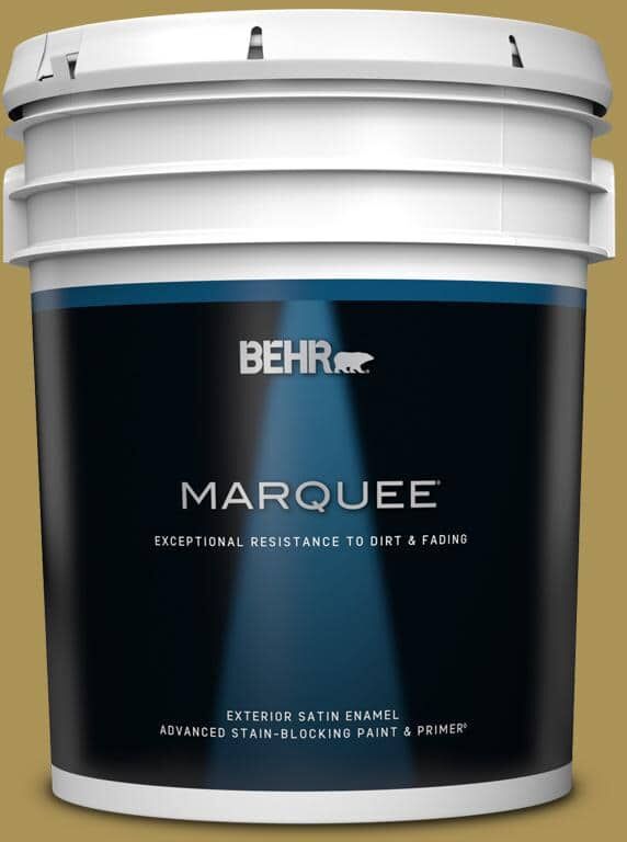 BEHR MARQUEE 5 gal. #M310-6 Bitter Lemon Satin Enamel Exterior Paint & Primer